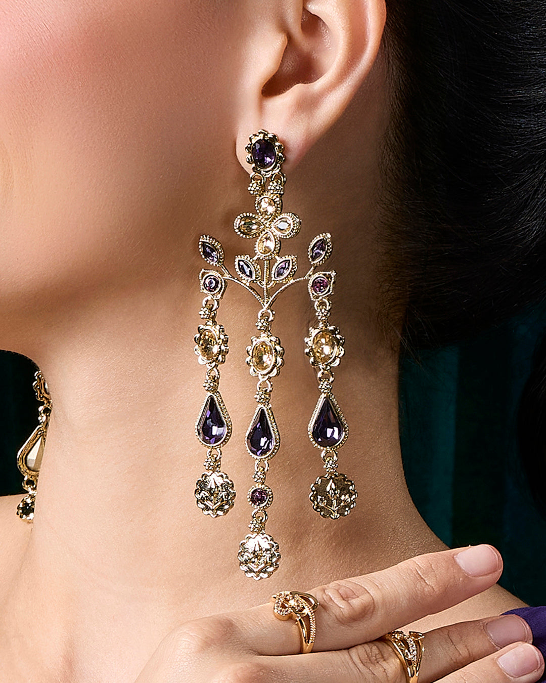 Sapphire Vine Chandbalis