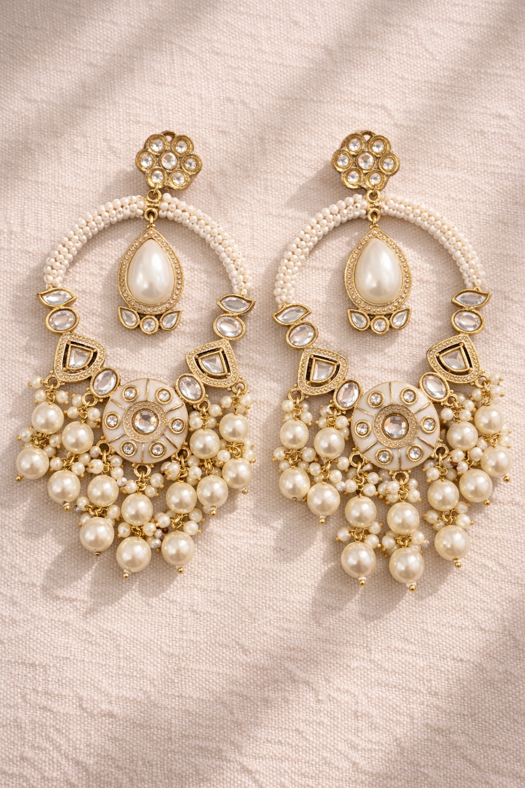 Pearl Royale Chandbali Earrings