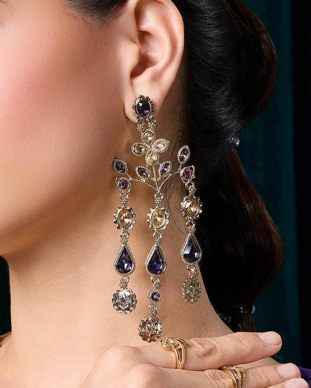 Sapphire Vine Chandbalis